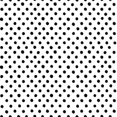 Hand-drawn black and white seamless texture with circles and dots. Vector repeat pattern.