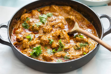 Thai pork and peanut curry with coriander