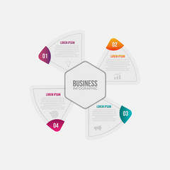  4 steps timeline infographic template