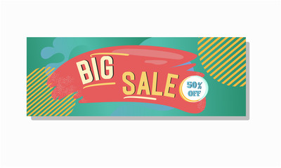 vector illustration of a big sale banner
