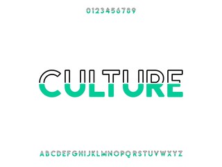 alphabet font, modern design , vector of colorful stylized, shadow effect