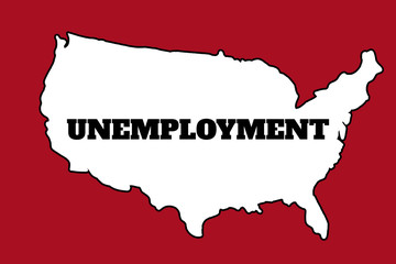 Unemployment concept. Template for background, banner, poster with text inscription. Vector EPS10 illustration.