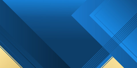 Abstract template dark blue luxury premium background with luxury triangles pattern and gold lighting lines