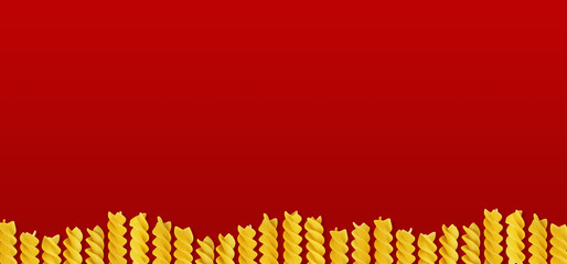 Colorful pasta pattern.