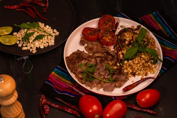 Steak with vegetables 