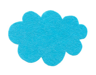 A felt cloud isolated. Decorative item for decoration, greeting cards, packaging, scene creator and...