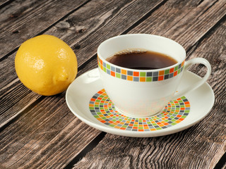 A Cup of freshly brewed tea and lemon