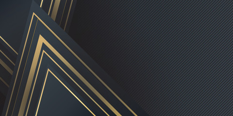 Obraz premium Black Gold Abstract Presentation Background