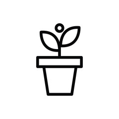 plant pot icon vector logo design trendy