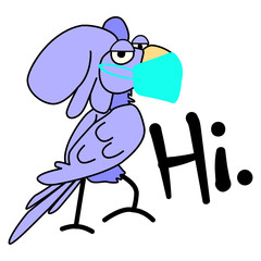 animal, australia, bird, cartoon, character for book, children illustration, clinic, cockatoo, coloring, cute, depression, design, doctor, emotion, eyes, feathered pet, flying, for kids, forest, full,