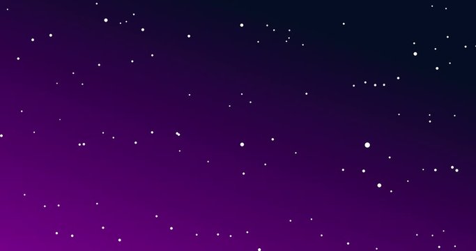 Cloud of white dots in a grid rotating on purple background. White dots animation