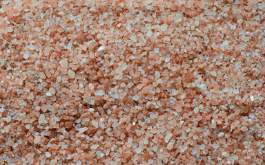 Himalayan Pink Salt background. Crystal salt. Top view.