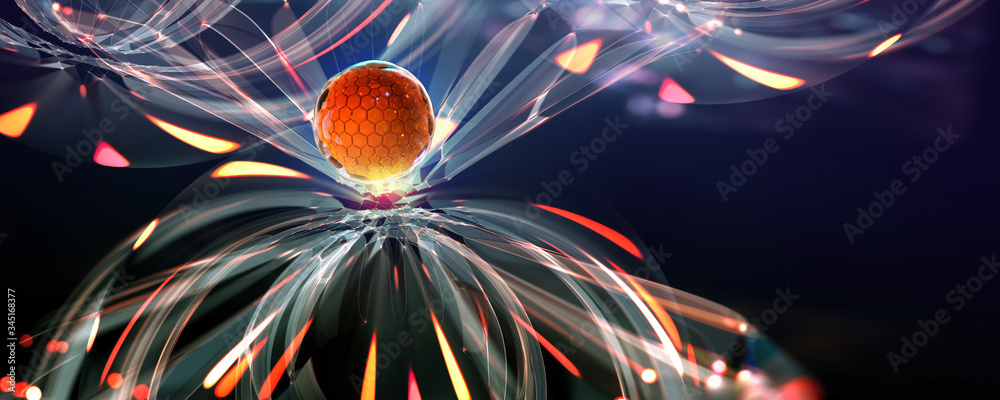 Aufkleber ai, digital mind. futuristic cpu on a fantastic high-tech background. cyber technology concept and d