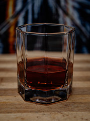 Whiskey, glass