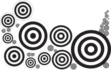 black and white circles