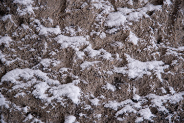 Cement plaster and snow texture. Abstract background.