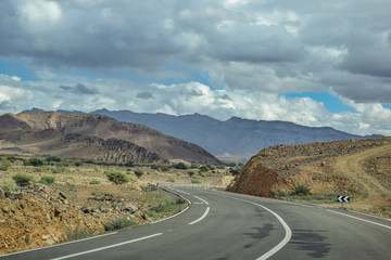 Asphalt road in summer time