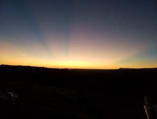 sunset over the river