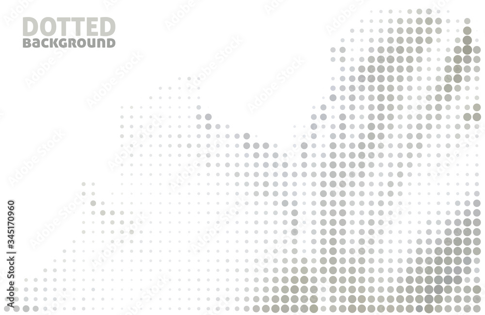 Poster Simple grey dotted background with halftone effect. Vector pattern
