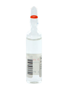 Saline serum medicine vial