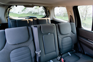 Rear seats in the car, car interior