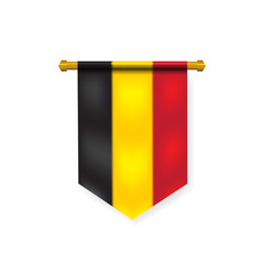 Realistic national belgium flag mockup for design element