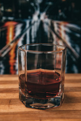 Whiskey, glass