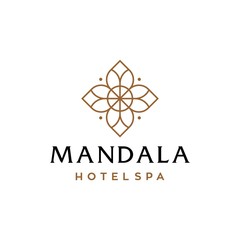 Abstract mandala flower swirl logo icon vector design. Elegant premium ornament vector logotype symbol.