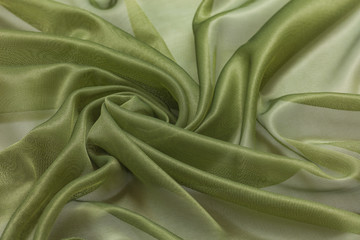 Top view crumpled beige cloth for background