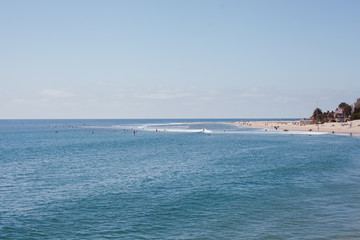 Malibu beach in the sunshine