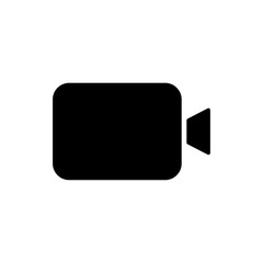 video camera icon isolated on white background. vector illustration.	