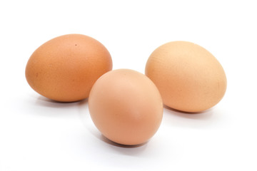 Fototapeta na wymiar Eggs isolated on white background