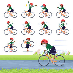 flat type mask business black women_road bike