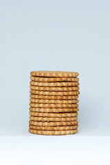 Tasty biscuits isolated on white background