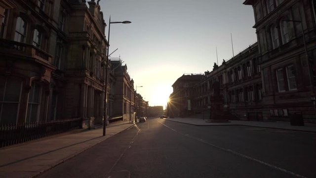 Empty streets during Covid 19 Coronavirus lockdown. Quarantine in Edinburgh, Scotland, UK. Chamber Street