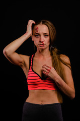 Fototapeta premium Violence with girls (women)