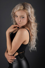 Naklejka premium Portrait of beautiful blonde woman