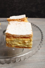 Cream Pie. Two layers of puff pastry filled with whipped cream.