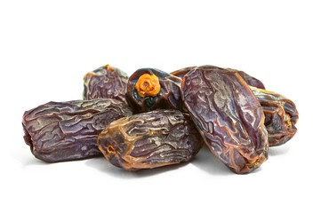 dates fruit isolated on white background