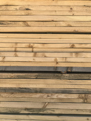 Old wooden background with horizontal boards. Hardwood stock