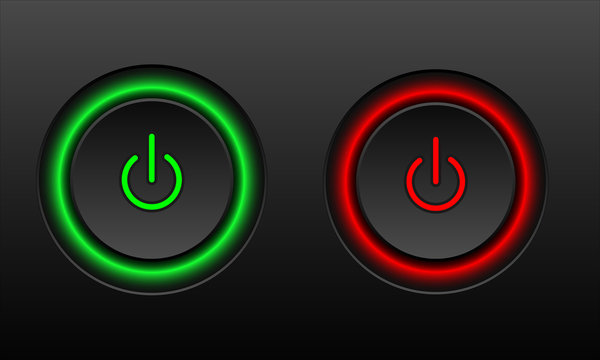 power button on black background