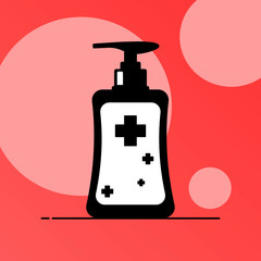 Hand sanitizer vector illustration 