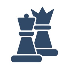 Chess figures icon. Business strategy sign.