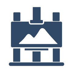 Easel icon in flat style. Artboard sign.