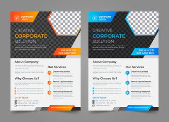 Corporate Flyer Design Modern Looks with 2 colours