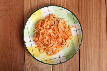 Carrot and celeriac salad with mayonnaise