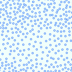 Seamless pattern with blue bubbles. Stream of water freshness. Bubbles of water that rush up. Pattern with circles for decoration, packaging, design and covers. Vector abstract printable pattern.