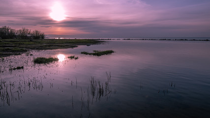 Evening sunset on the Baltic sea
