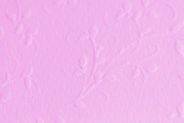 Light pink paper with embossed flowers pattern