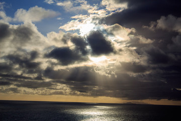 clouds over the sea